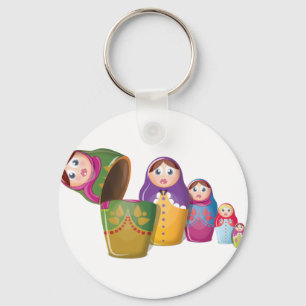 Russische Nesting Dolls Schlüsselanhänger