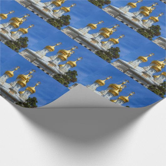 Russische oder orthodoxe Kirche, Genf, die Schweiz Geschenkpapier (Ecke)