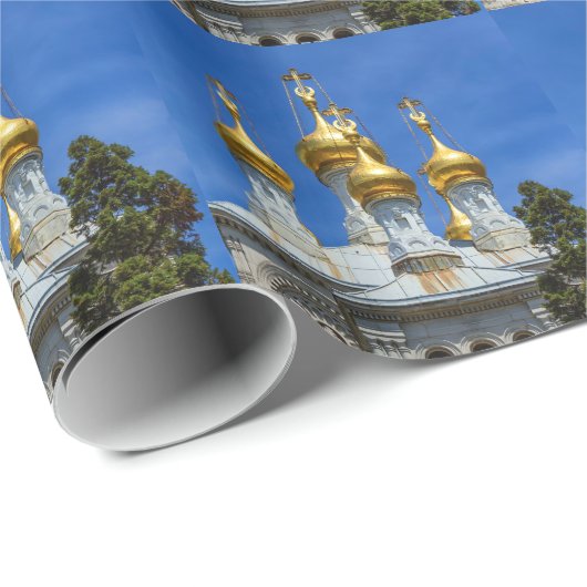 Russische oder orthodoxe Kirche, Genf, die Schweiz Geschenkpapier (Rolleneckpunkt)