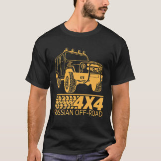 Russische Offroad 4X4 Russland UdSSR T-Shirt