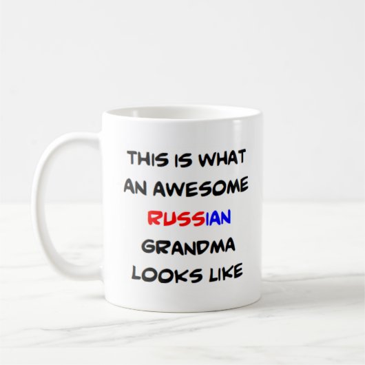 Russische Oma, phantastisch Kaffeetasse (Links)