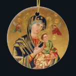 Russische orthodoxe Ikone - Jungfrau Mary und Baby Keramikornament<br><div class="desc">Schöne russische Ikonenmalerei des Virin Mary und Säugling Jesus</div>