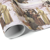 Russische Priester und Bauern beten Jesus Geschenkpapier (Rolleneckpunkt)