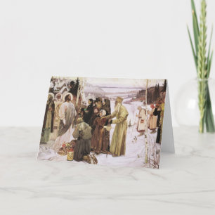 Russische Priester und Bauern verehren Jesus Karte