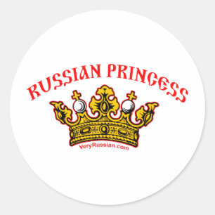 Russische Prinzessin Runder Aufkleber