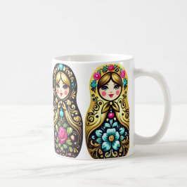 Russische Puppe Tasse - 4 Nistpuppen