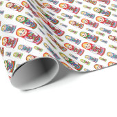 Russische Puppen Geschenkpapier (Rolleneckpunkt)