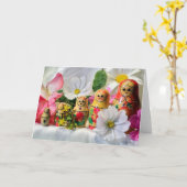 Russische Puppen-Karte Karte (Gelbe Blume)