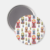 Russische Puppen Magnet (Vorderseite/Rückseite)