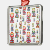 Russische Puppen Ornament Aus Metall (Links)