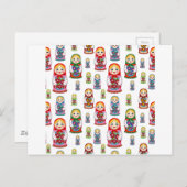 Russische Puppen Postkarte (Vorne/Hinten)