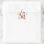 Russische Puppen Stern-Aufkleber (Tasche)