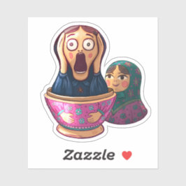 Russische Puppensticker Aufkleber