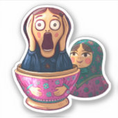 Russische Puppensticker Aufkleber (Vorderseite)