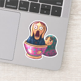 Russische Puppensticker Aufkleber