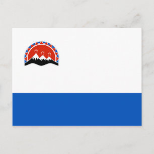 Russische Republik kamchatka-Flagge Postkarte