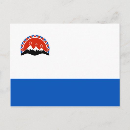 Russische Republik kamchatka-Flagge Postkarte (Vorderseite)
