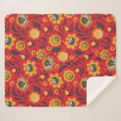 Russische Rosen-Romantik Sherpadecke (Vorderseite (Horizontal))