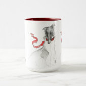 Russische rote Borzoi-Tasse Tasse (Zentrum)