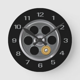 Russische Roulette-Wanduhr Runde Wanduhr