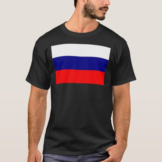 Russische, russische Flagge Klassischer T - Shirt (Vorderseite)