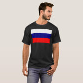 Russische, russische Flagge Klassischer T - Shirt (Vorne ganz)