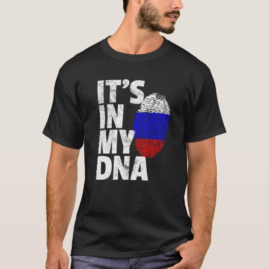 Russische Russland Fahne Es ist in meiner DNA Weih T-Shirt (Vorderseite)