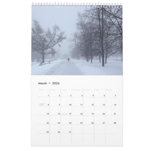 Russische Saison Single Seite Kleiner Kalender, we Kalender (Mär 2026)