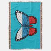 Russische Schmetterlings-Flagge Decke (Vorderseite Vertikal)