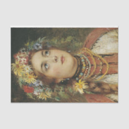Russische Schönheit im Sommer-Garland Seidenpapier