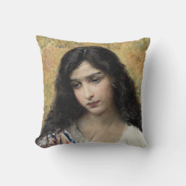 Russische Schönheit (von Konstantin Makovsky) Kissen