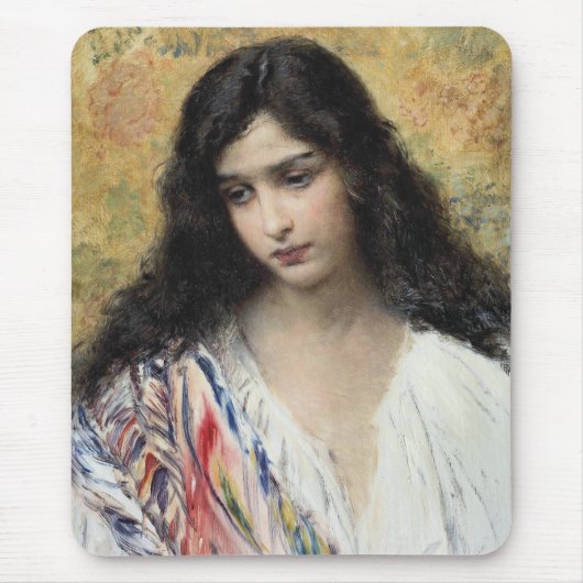Russische Schönheit (von Konstantin Makovsky) Mousepad (Vorne)