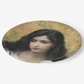 Russische Schönheit (von Konstantin Makovsky) Pappteller (Schrägansicht)