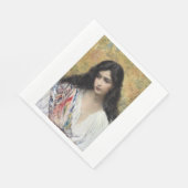 Russische Schönheit (von Konstantin Makovsky) Serviette (Ecke)