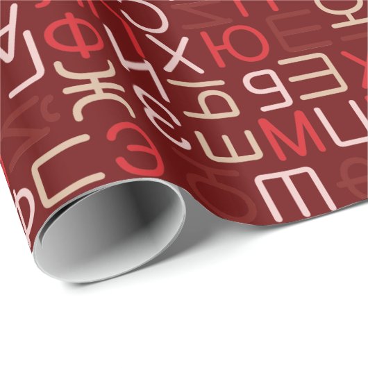 Russische Schrift Geschenkpapier (Rolleneckpunkt)