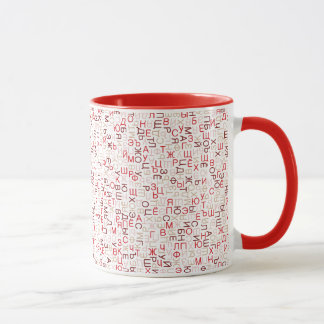 Russische Schrift Tasse
