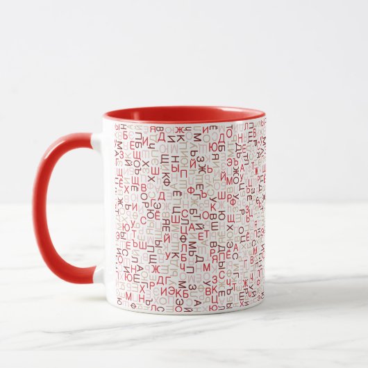 Russische Schrift Tasse (Links)