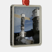 Russische Sojus- und Progress-Raumfahrzeuge Silbernes Ornament (Rechts)