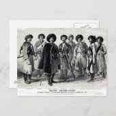 Russische Soldaten Postkarte (Vorne/Hinten)