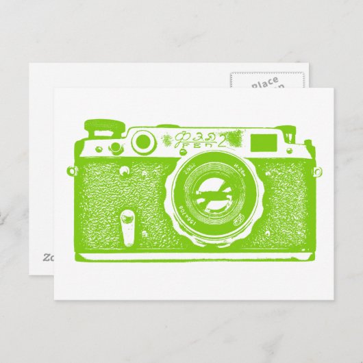 Russische Sowjetkamera - Martian Green Postkarte (Vorne/Hinten)