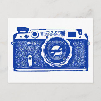 Russische Sowjetkamera - Navy Blue Postkarte