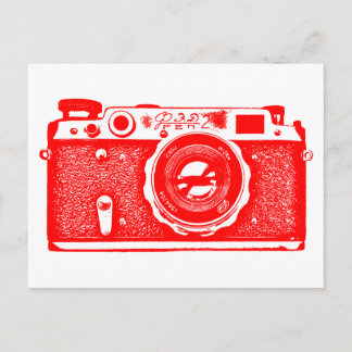 Russische Sowjetkamera - Rot Postkarte