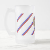 Russische Streifenflagge Mattglas Bierglas (Links)