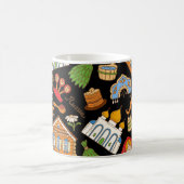 Russische Symbole: Vintages Muster. Kaffeetasse (Mittel)
