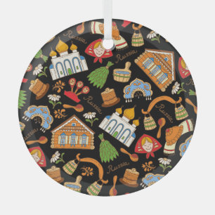 Russische Symbole: Vintages Muster. Ornament Aus Glas