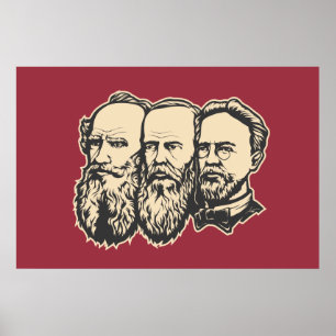 Russische Troika: Tolstoi, Dostojewski, Tschechow Poster