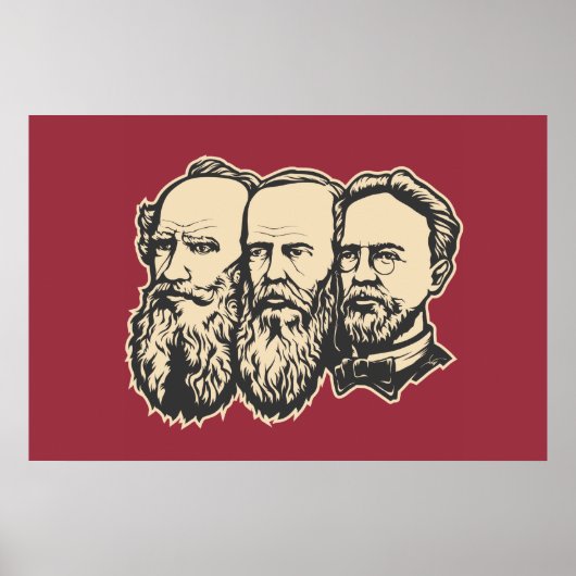 Russische Troika: Tolstoi, Dostojewski, Tschechow Poster (Vorne)