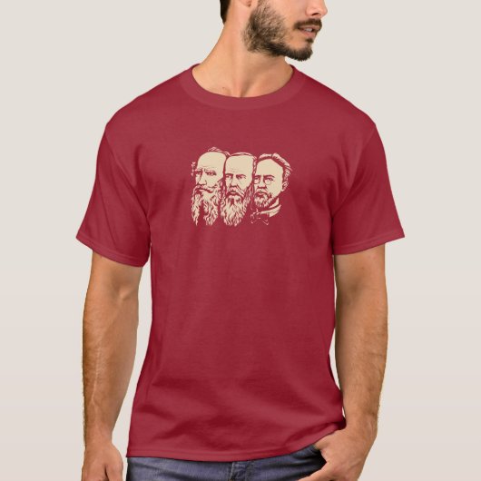 Russische Troika: Tolstoi, Dostojewski, Tschechow T-Shirt (Vorderseite)