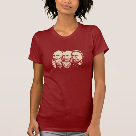 Russische Troika: Tolstoi, Dostojewski, Tschechow T-Shirt (Vorderseite)