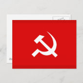 Russische UdSSR - Hammer- und Sichelflagge Postkarte (Vorne/Hinten)